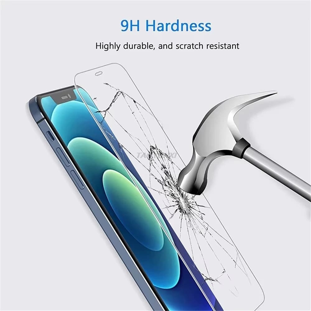 1-4Pcs Protective Glass For iPhone 17 16 15 14 13 12 11 Pro XR X XS Max Screen Protectors For iPhone 7 8 6 Plus 12 13 Mini Glass - 2