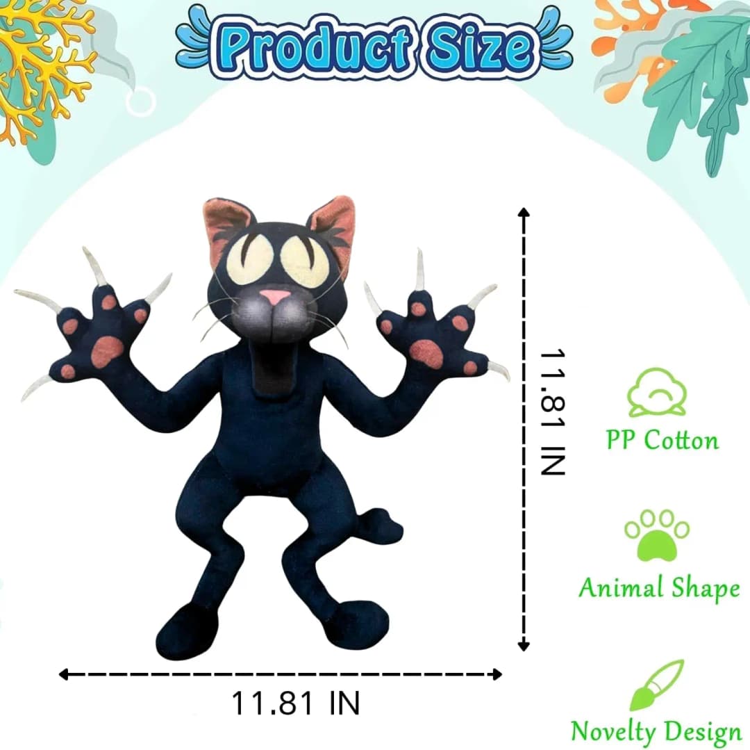 99 Nights in The Forest Cat Plush The Cat Monster Plushies Toys Soft Stuffed Animals Doll Birthday Gift  for Kids and Game Fans - 6