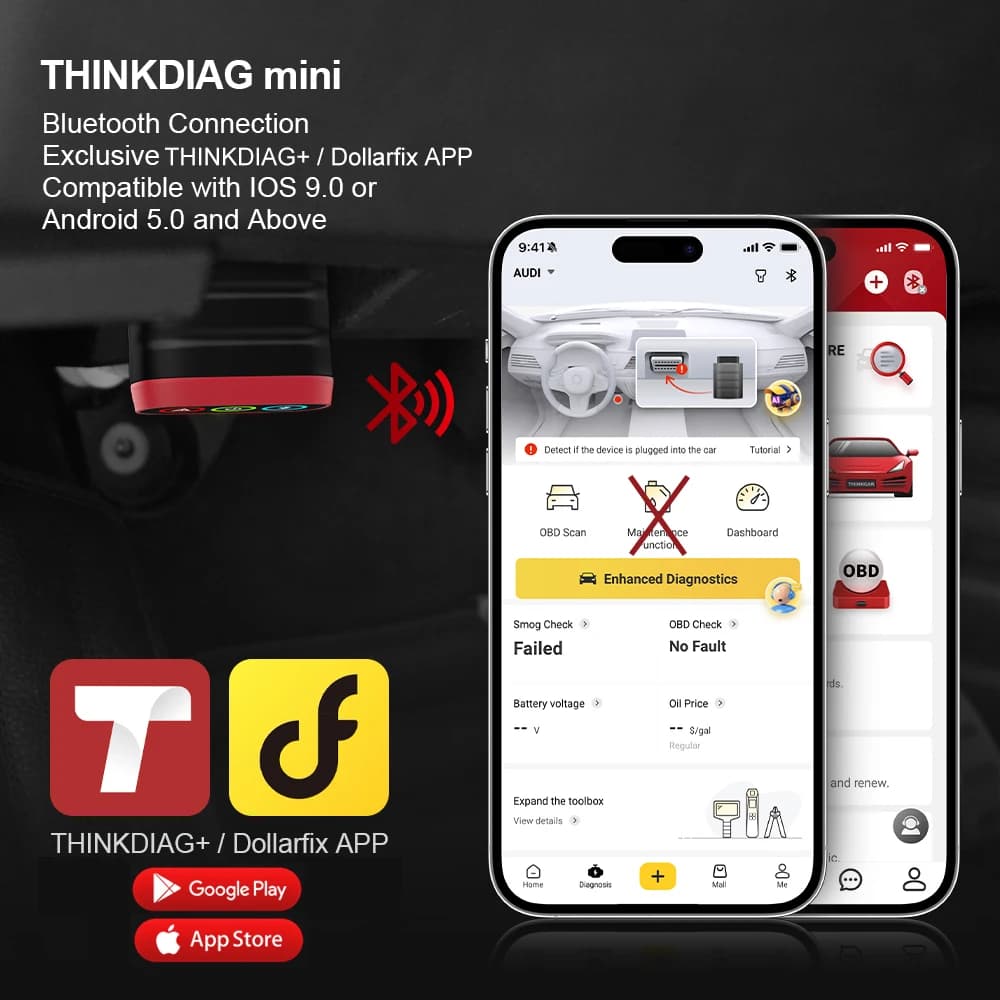 THINKCAR THINKDIAG MINI Obd2 Scanner For Auto Full Obd 2 Function System Diagnostic Tool Car Diagnose Code Reader PK ELM327 - 5