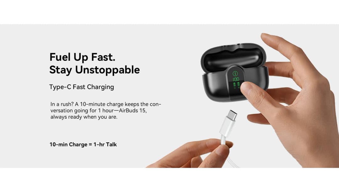 Blackview Airbuds 15 Headset In-Ear Wireless Touch Screen Headphones Sports Air Conduction Bass Earphones Bluetooth headsets - 5