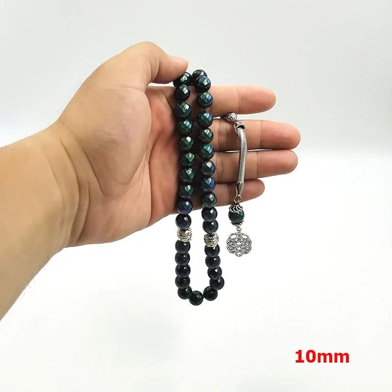 مسبحة صلاة تغير لون الهيماتيت الطبيعي ، هدية إسلامية ، مسبحة إسلامية ، مسبحة 33 - 6