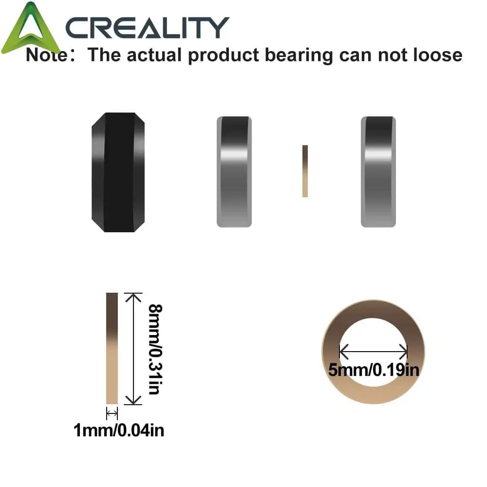 Creality Ender 3 Wheel 3D Printer POM Wheel Plastic Pulley 625zz Linear Bearing for Ender 3 series/Ender 5 Series/CR 10 Series - 5