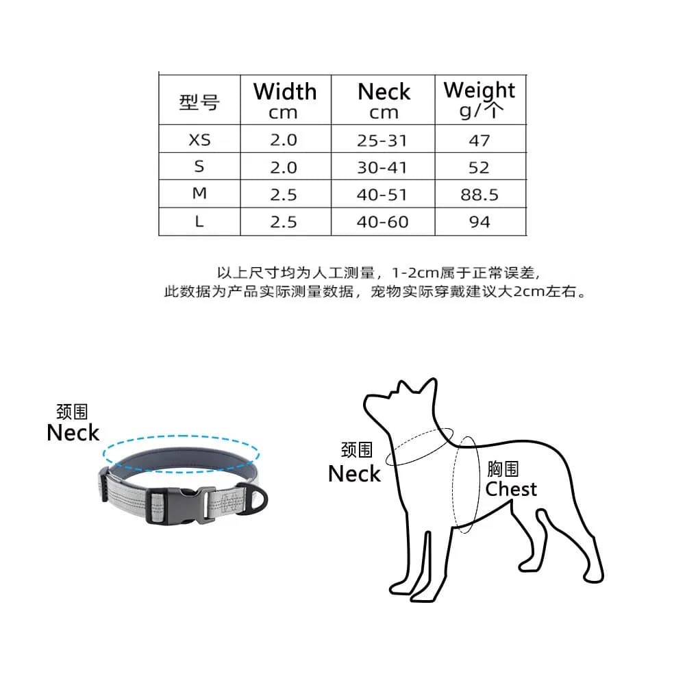 Customizable Pet Name Collar Adjustable Large Dog Leash Small Medium Dog Reflective Collar with Personalized Anti-lost Dog Tags - 6