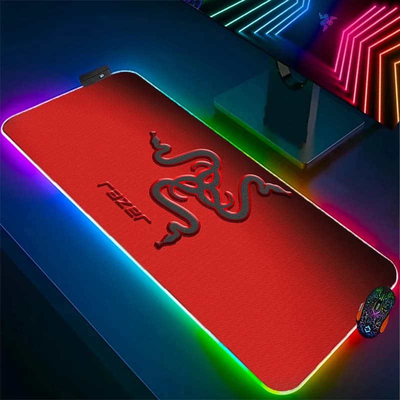 RGB Mouse Pad Gaming  Gamer Backlight Mouse Pads PC Keyboard Pad LED Mousepad Computer office Mouse Mat Razer Design Desk Mat - 2