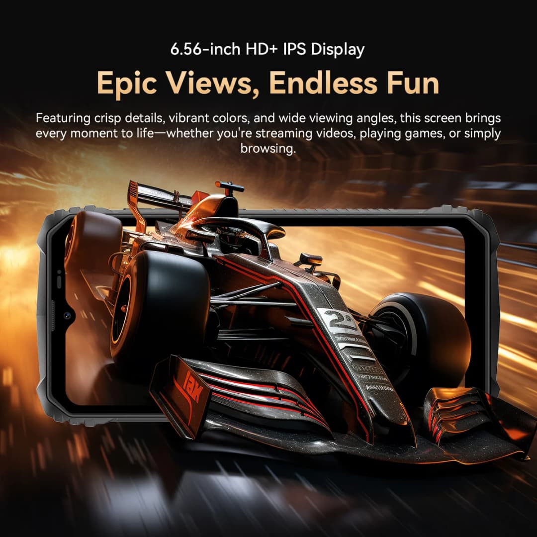 هاتف بلاك فيو أوسكال مارين 1 الذكي المتين بشاشة 6.56 بوصة HD+، معالج يونيسوك T615، بطارية 5100 مللي أمبير، تقنية Gemini Al، هاتف فائق النحافة، أندرويد 15 - 2
