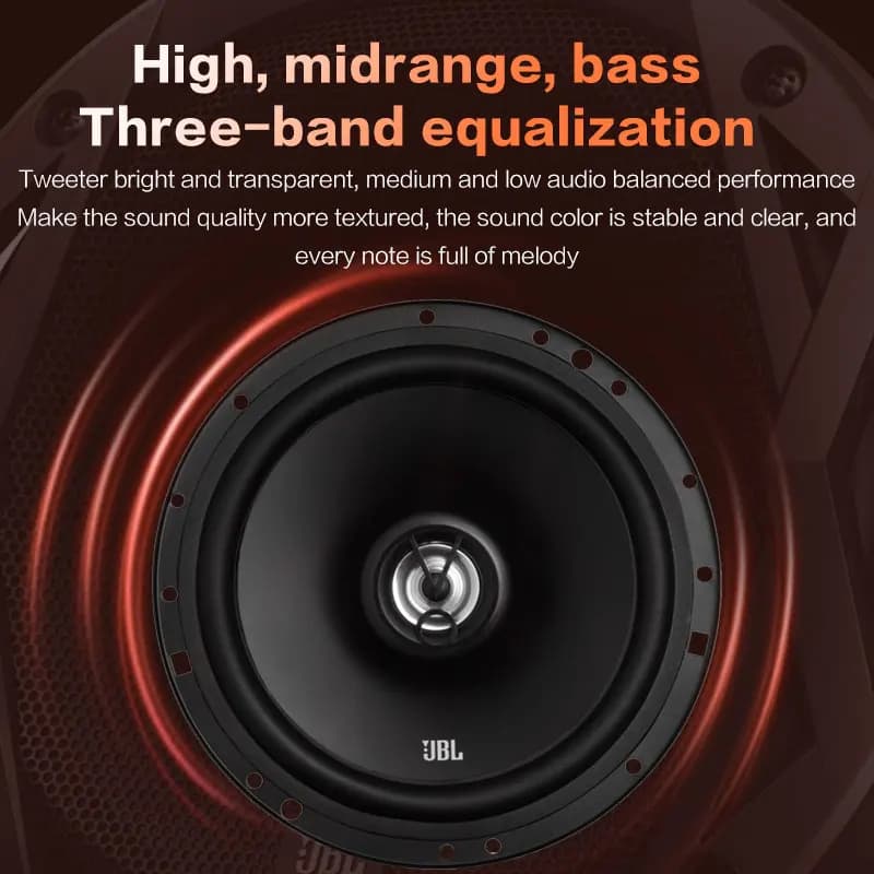 JBL car audio speaker 6-inch 6.5-inch coaxial speaker 350W full-band speaker Hifi speaker Car audio treble mid-speaker subwoofer - 4