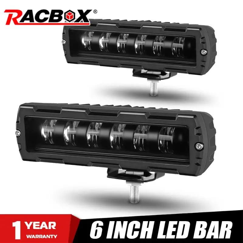 شريط إضاءة LED 6 بوصة 7D 6D ضوء قيادة طرق وعرة ضوء عمل مصابيح ضباب للدراجات النارية 4X4 ATV SUV الشاحنات الجرارات 12V 24V