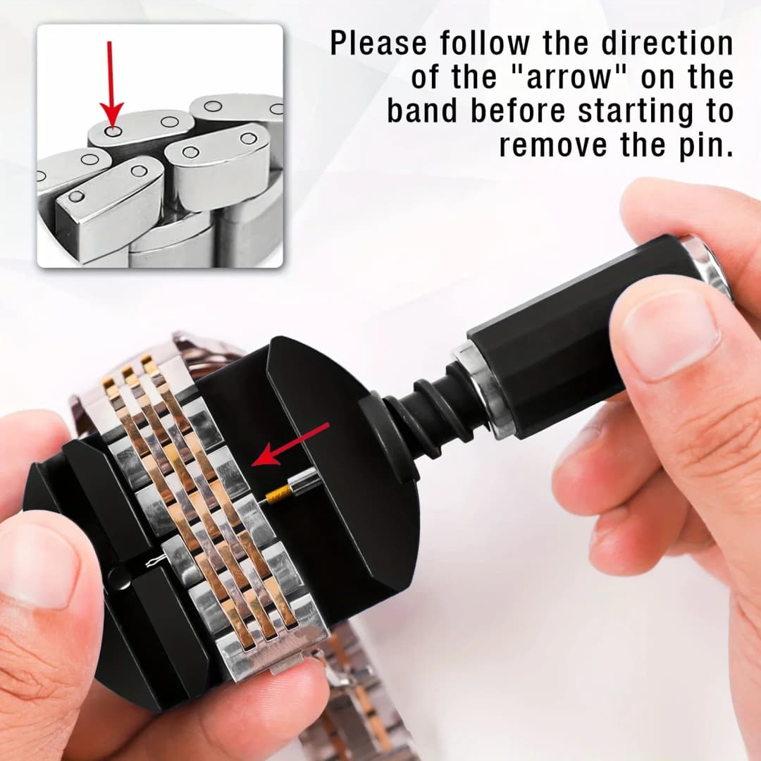 11pcs Watch Link Removal Tool Kit, Watch Band Tool Strap Chain Pin Remover Repair Tool Kit For Watch Band Strap Adjustment, Watc - 6