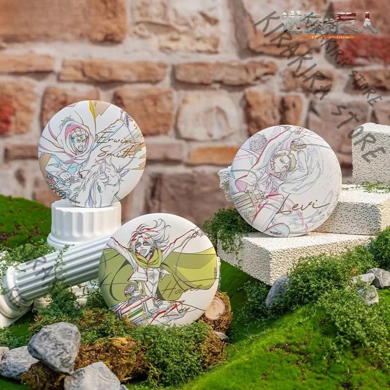 هجوم على تيتان ليفي إرين جايجر ميكاسا.أكرمان راينر براون هانجي زوي شارة رسمية أنمي 10 سم دبوس ديكور شعار - 3