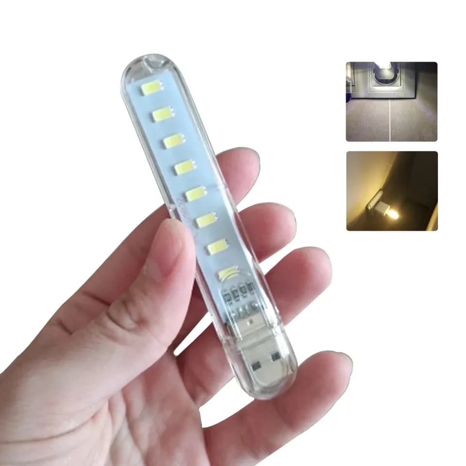 24/8/3LEDs Mini USB LED Book Light RGB Ultra Bright Reading Lamp SMD Bulb  For Power Bank Laptop Notebook Portable Night Lights - 2