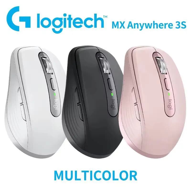فأرة Logitech MX Anywhere 3S لاسلكية إصدار Mac بتقنية Bluetooth صامتة ومحمولة للمكتب باللون الوردي للنساء - 2