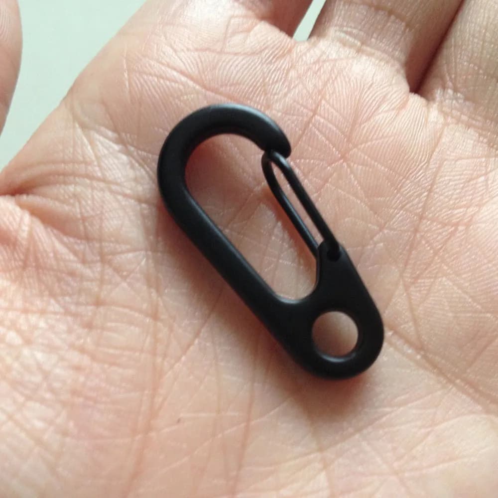 مشبك مفاتيح ربيعي صغير مع كارابينر EDC، حامل زجاجة تخييم، حلقة مفاتيح، أدوات خارجية رائجة - 5