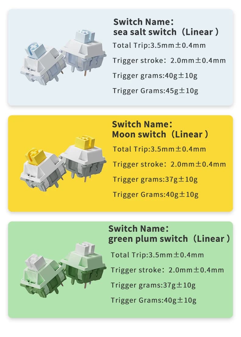 لوحة مفاتيح ميكانيكية لاسلكية AJAZZ AK820 للألعاب، قابلة للتبديل السريع، تخطيط 75%، اتصال ثلاثي الأوضاع - 3