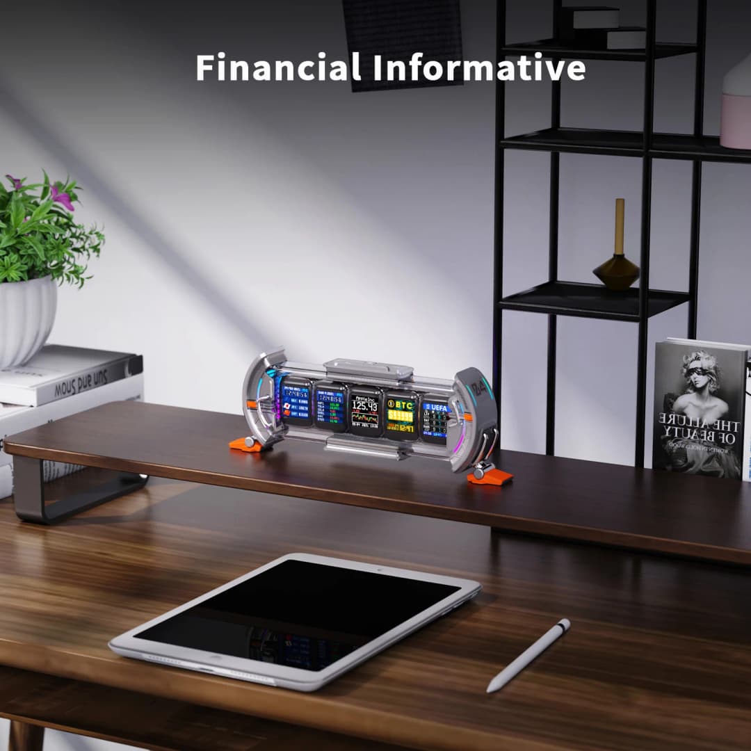 ساعة رقمية Divoom Times Gate لإعداد غرفة الألعاب تحكم عبر تطبيق ذكي، اتصال واي فاي، شاشة LED RGB، ديكور مكتبي Cyberpunk - 3