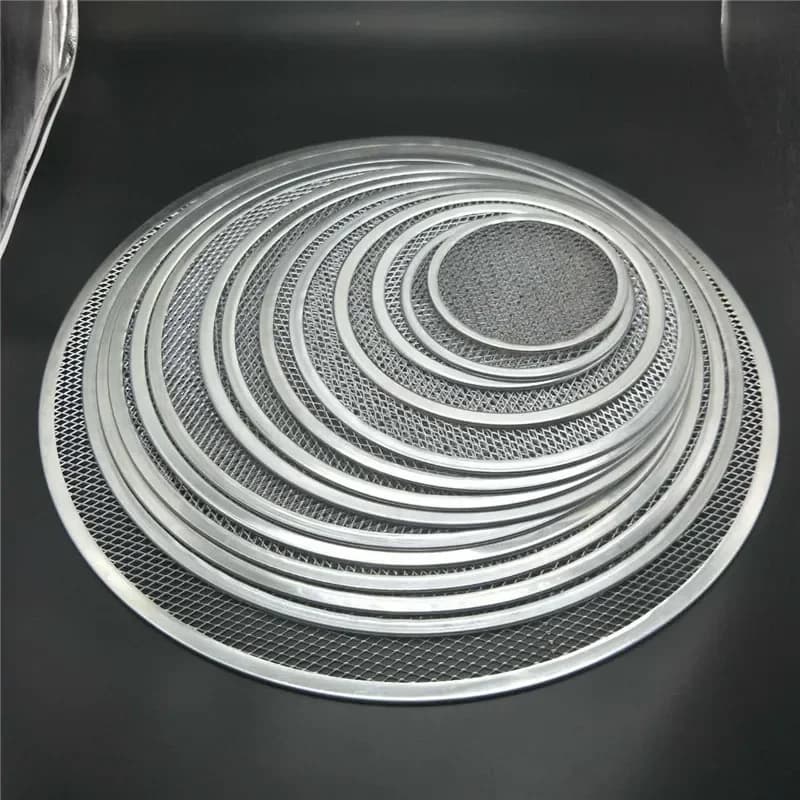 6-14 Inch Pizza Screen Pan Metal Net Non Stick Baking Tray New Seamless Aluminum Metal Net Bakeware Kitchen Pizza Tools - 5