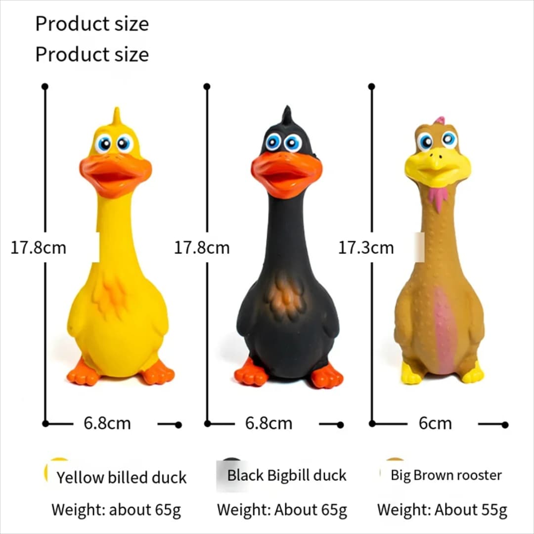 Pets Dog Toys Screaming Chicken Squeeze Sound Toy Rubber Pig Duck Squeaky Chew Bite Resistant Toy Puppy Training Interactive - 5