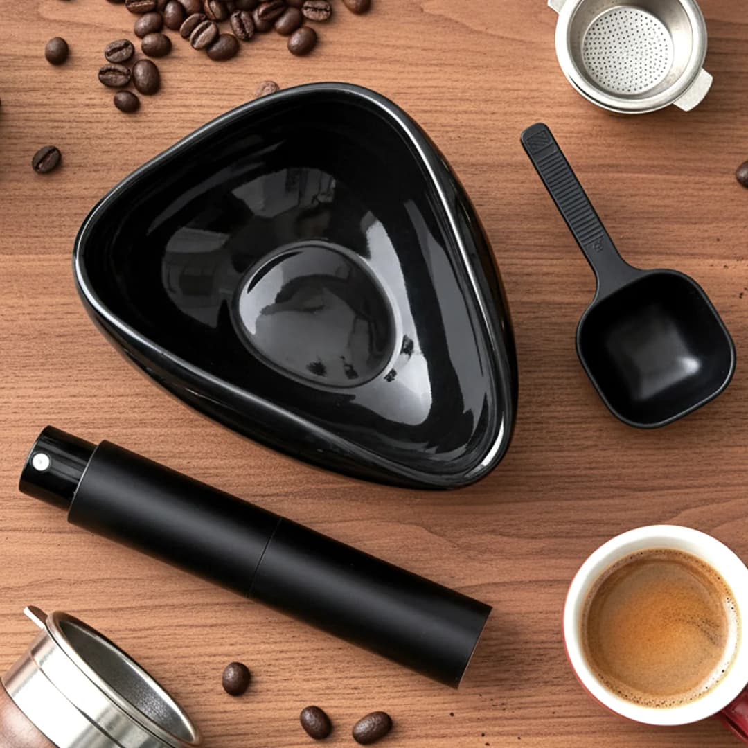 مجموعة كوب جرعات حبوب القهوة وزجاجة رذاذ صينية سيراميك مع رذاذ وملعقة مثالية للبارستا وعشاق الإسبريسو