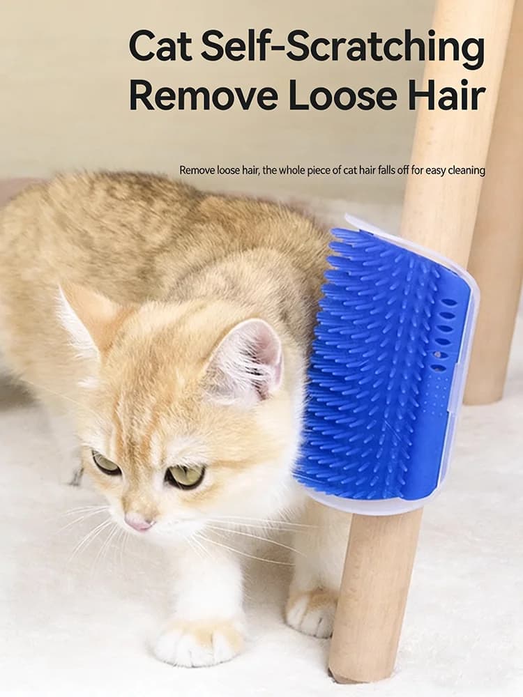 Cat Massage Comb Pet Hair Removal Brush Wall Corner Interactive Cat Toy Hair Shedding Cleaning And Itching Relief Scratcher - 4
