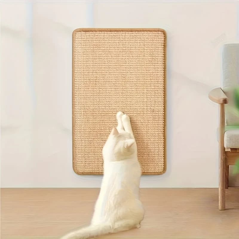 Sturdy Sisal Cat Scratching Post - Sofa-Safe Design, Durable Natural Sisal Material Promotes Healthy Nail Care and Furniture Protection, Ideal Gift for Cats, Simple Pet Accessory, Safe Pet Material, a Must-Have for Pet Lovers - 4