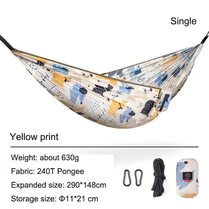 Naturehike-Parent-Child Printting Hammock Portable Single and Double Size Outdoor Camping Hiking Garden Hammock - 6