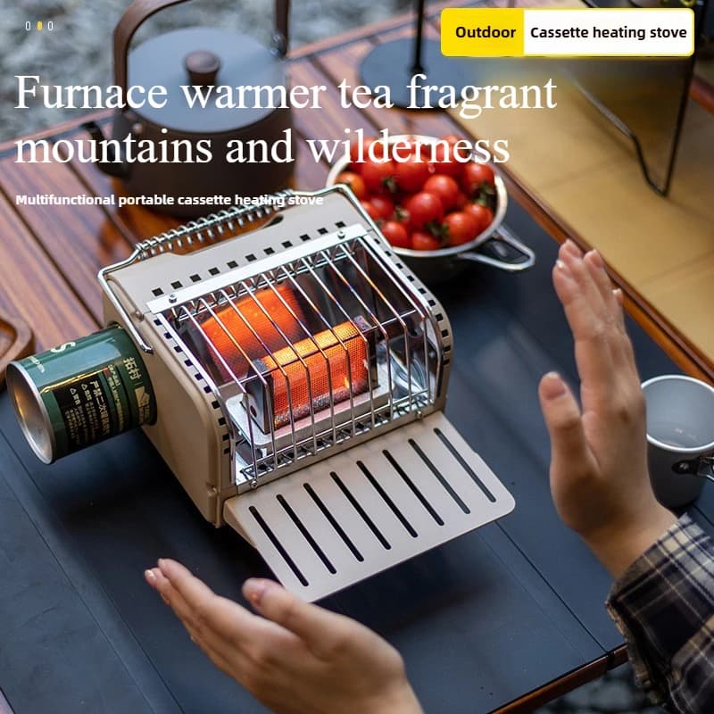 موقد تسخين صغير محمول للتخييم والصيد، مناسب للسيارات، مستلزمات تخييم شتاء 2024