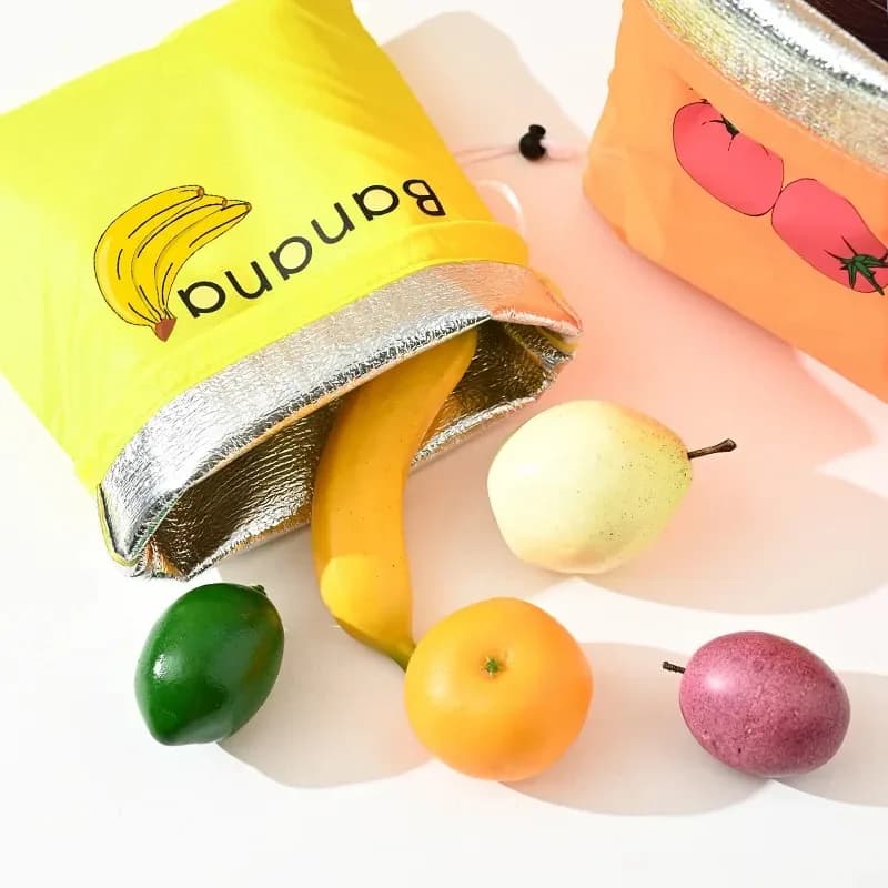 ‌"Insulated Fresh-Keeper Bag - Reusable Storage Organizer for Bananas, Lettuce & Vegetables (Drawstring Closure)" - 4