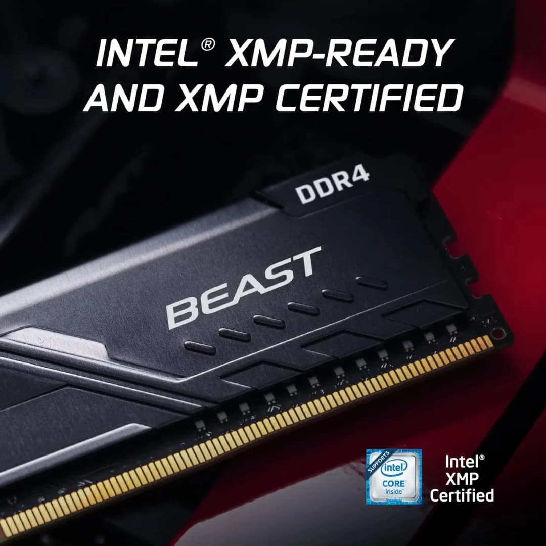 ذاكرة رام كينجستون فيوري بيست DDR4 بسعة 8 جيجابايت و16 جيجابايت و32 جيجابايت بتردد 3600 و3200 ميجاهرتز للكمبيوتر الشخصي مع مشتت حراري 288Pin XMP2.0 متوافقة مع لوحات أم AMD أو INTEL - 5
