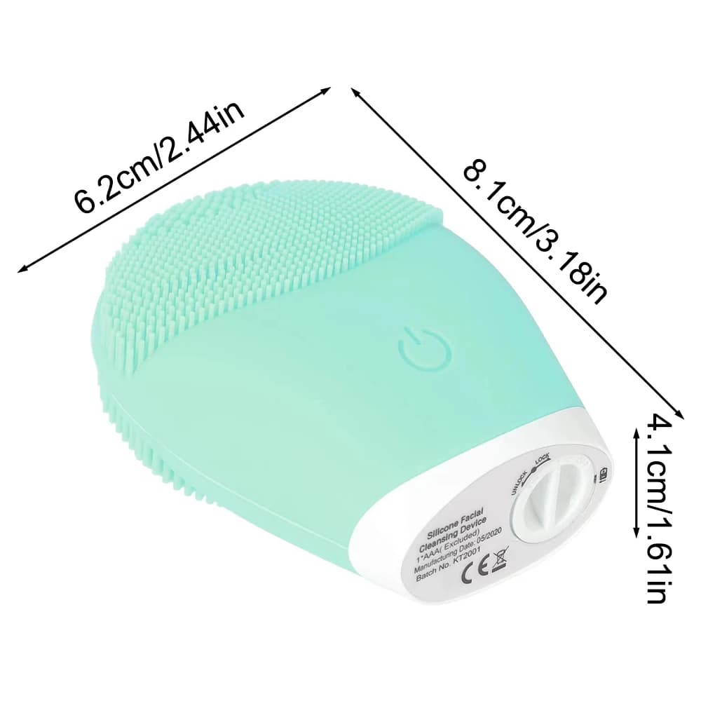 Household Electric Facial Cleanser, Battery Silicone Waterproof Face Washer, For Both Men And Women, Blackhead, Horn Cleaner - 5