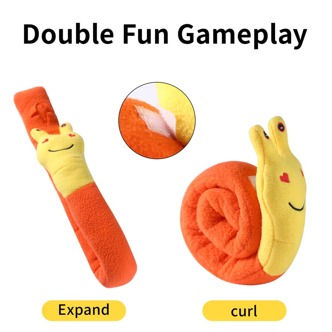 ألعاب صراخ للكلاب لعبة شم محشوة حلزون طعام تيبتي ألعاب تعليمية تفاعلية للقطط والكلاب مغذية الحيوانات الأليفة - 3