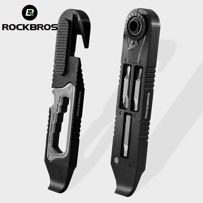 مجموعة مفاتيح دراجات ROCKBROS عالية القوة متعددة الوظائف محمولة رافعات إطارات دراجات مفتاح ربط براغي مجموعة قضيب فك إطارات الدراجات