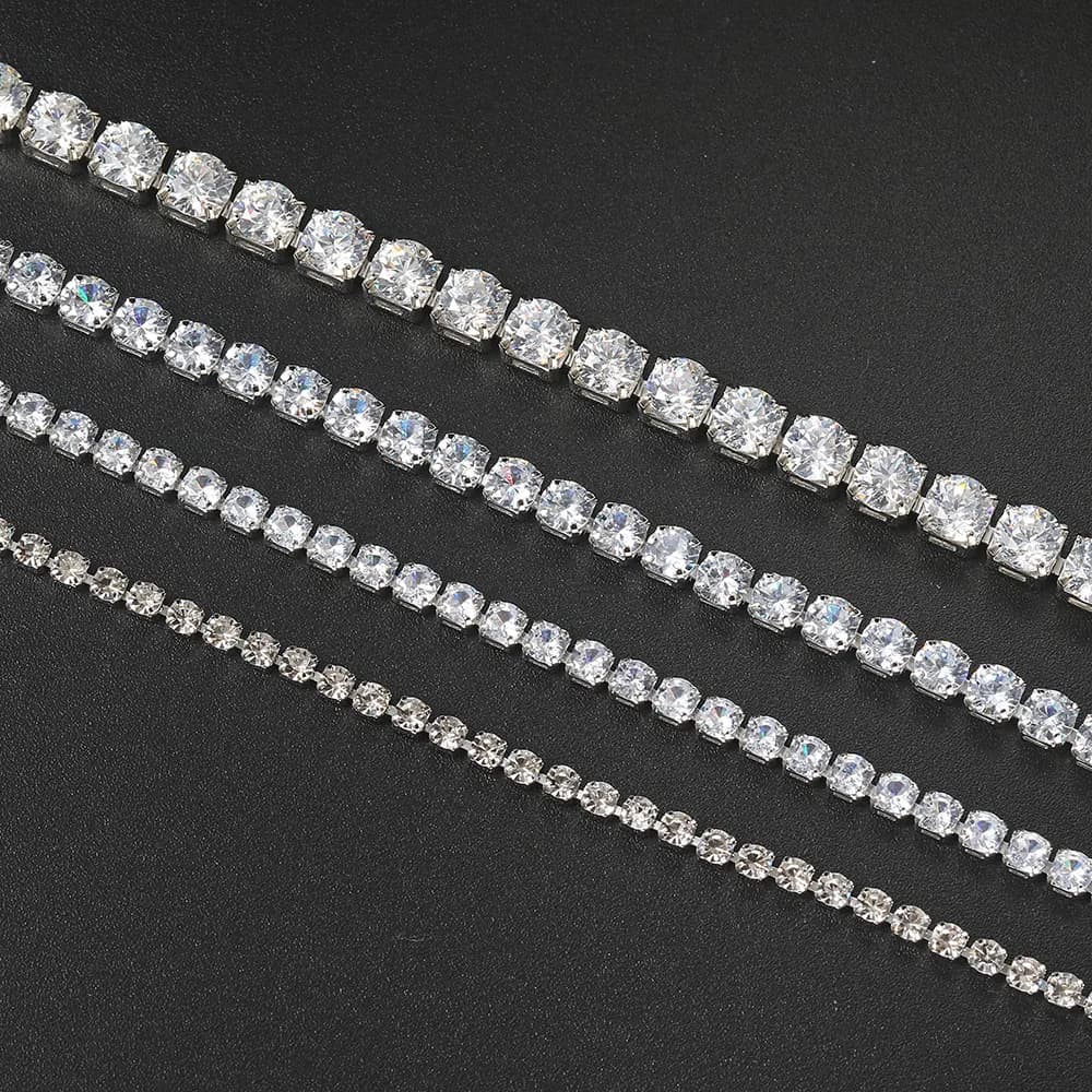 Hip Hop Iced Out 3/4/5mm Crystal Tennis Bracelet for Men Homme Trendy Punk Zirconia Men's Chain on The Hand Streetwear Jewelry - 5