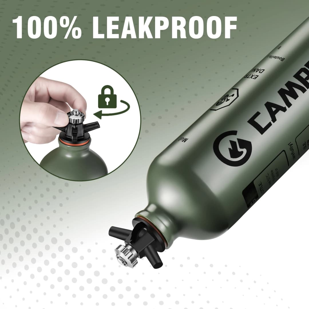 CAMPEAK liquid Fuel Bottle 0.5L/1L Water Bucket for Outdoor Camping with Safety Valve - 5