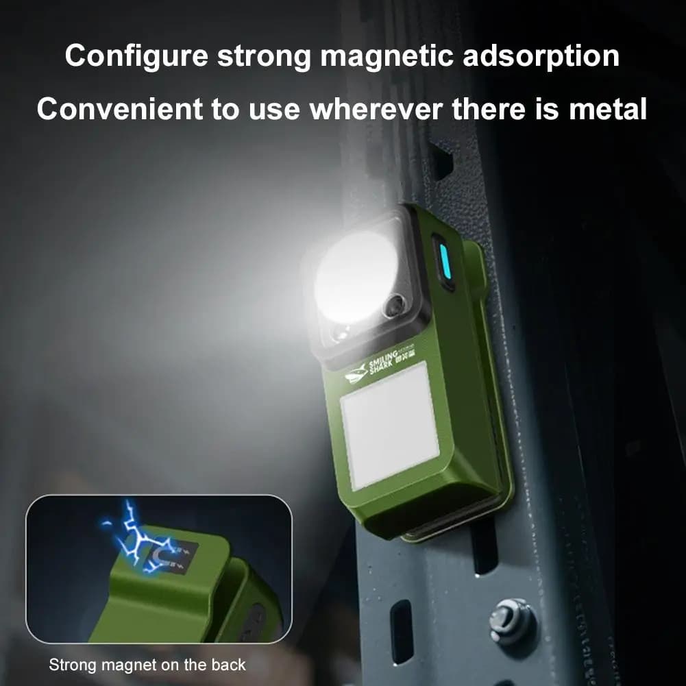 كشاف LED بمشبك مغناطيسي، إضاءة طويلة الأمد، مصباح طوارئ قابل لإعادة الشحن، مثالي للتخييم والمشي في الهواء الطلق - 4