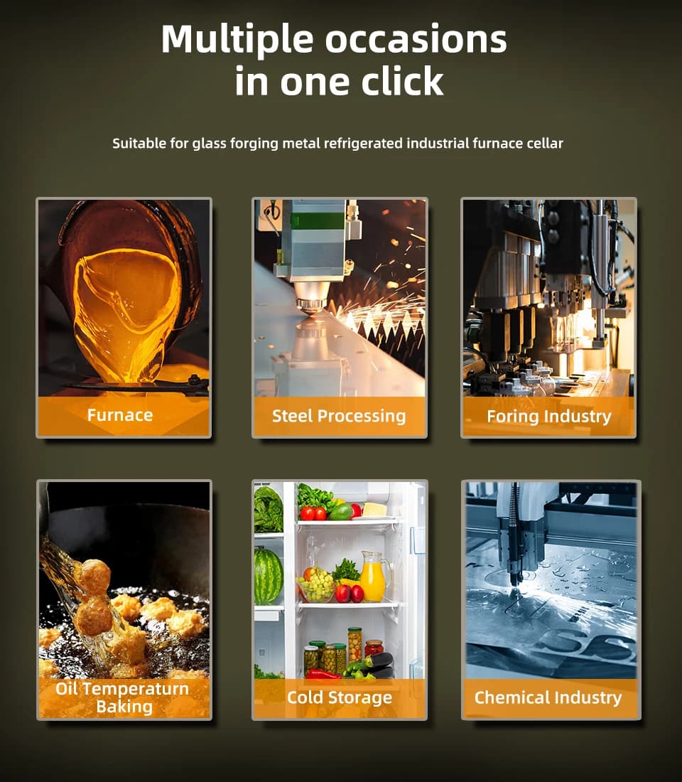 مسدس ميزان حرارة بالأشعة تحت الحمراء من BSIDE، -50~1400 °، أدوات اختبار قياس درجة الحرارة الصناعية، محمول باليد، على شكل C - 6