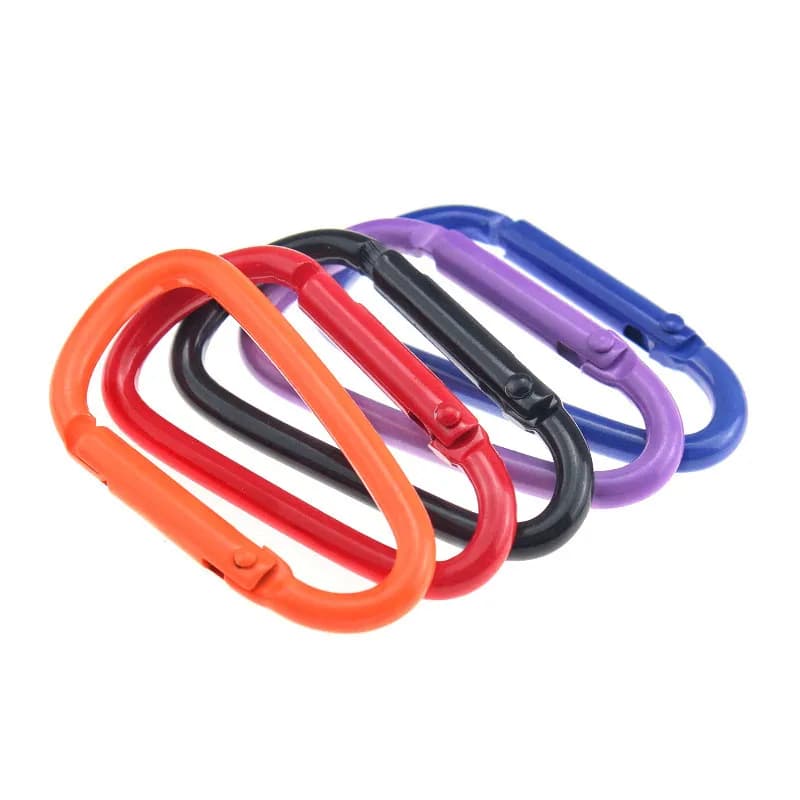 مجموعة 5-20 قطعة من مشابك التسلق من سبائك الألومنيوم، مشابك حقائب، خطاف سناب، حامل مفاتيح لمعدات التخييم - 3