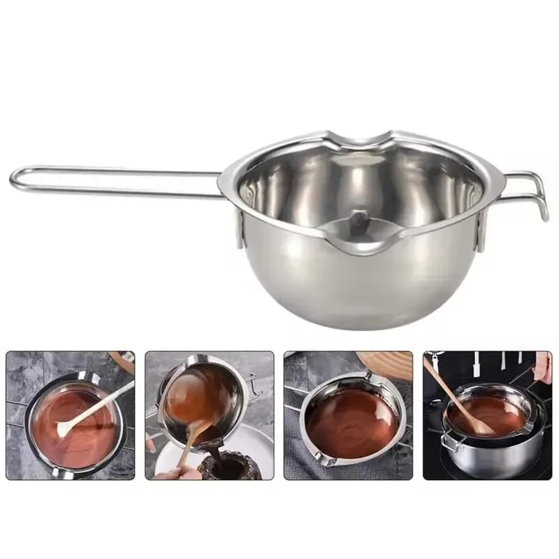 Stainless Steel Candle Wax Melting Boiler Pot with Heat Resistant Handle for Melting Chocolate Candy and Candle Making Supplies - 2