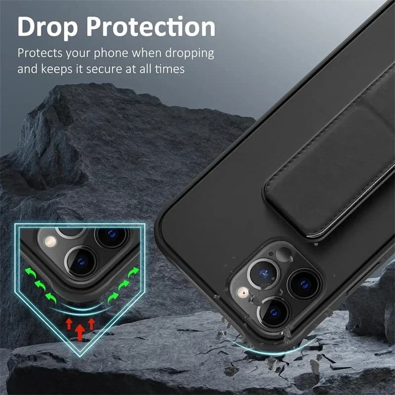 Magnetic Kickstand Hand Strap Case for IPhone 16 15 14 13 12 11 Pro Max Plus 16Pro 15Pro IPhone16 ProMax Stand Cover Accessories - 4