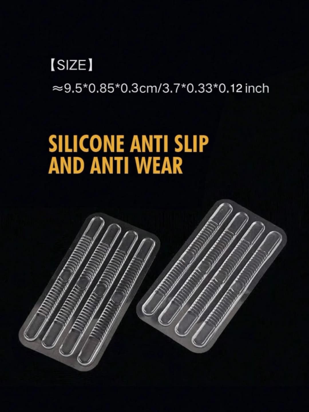 4Pcs Silicone Heel Stickers Heel Grips for Women Men Anti Slip Heel Cushions Non-Slip Inserts Pads Foot Heel Care Protector - 2