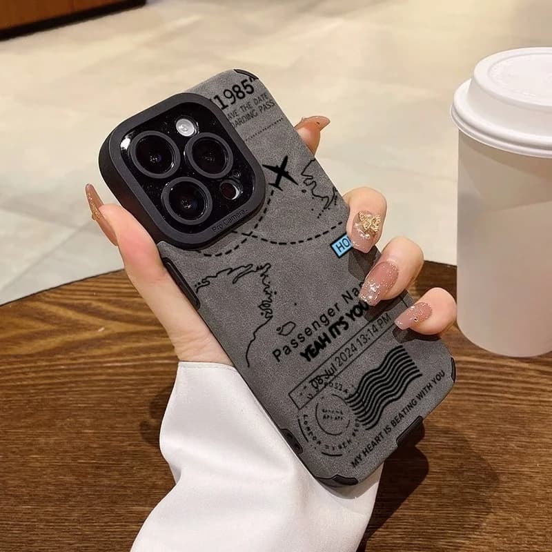Airplane Flight Route Design Phone Case for iPhone 17 Air 16 15 14 13 12 11 Pro Max 7 Plus XS Max Shockproof Silicone Soft Cover - 2