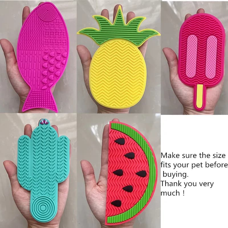 Suitable for pets weighing less than 3 kilograms Mat Cats Slow Food Bowls Suction Cup Feeding Food Silicone Lick，product small - 3