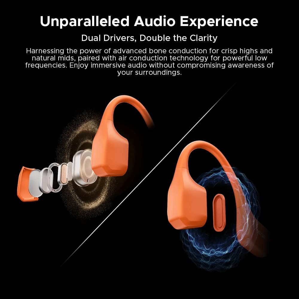 DOOGEE BoneAir Swim Bone Conduction Headphones Bluetooth 5.4 Wireless Ear Hooks Off Map Waterproof Ear phones for Outdoor Sports - 3