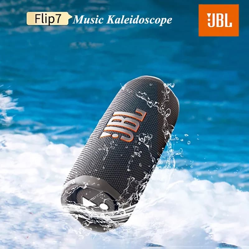 سماعات JBL Flip 7 المحمولة اللاسلكية بتقنية البلوتوث الذكية بعمر بطارية طويل جدًا مناسبة للحفلات والمهرجانات الموسيقية