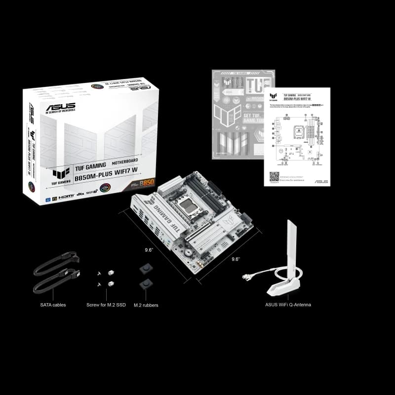 Asus TUF GAMING B850M-PLUS WIFI7 W 256GB Compatible with 9000/8000/7000 series Support PCIe 5.0 Adopting the AM5 architecture - 5