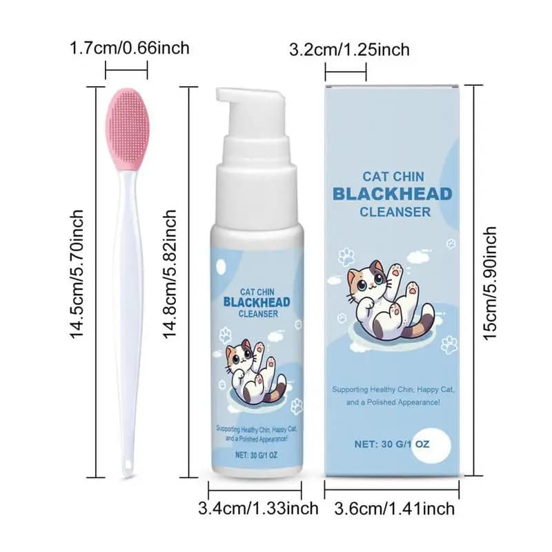 30g Pet Chin Cleaner Blackhead Cleaning Lotion Pet Chin Acne Care Brush Grooming Supplies Tooth Stain Remover For Dogs Cats - 4