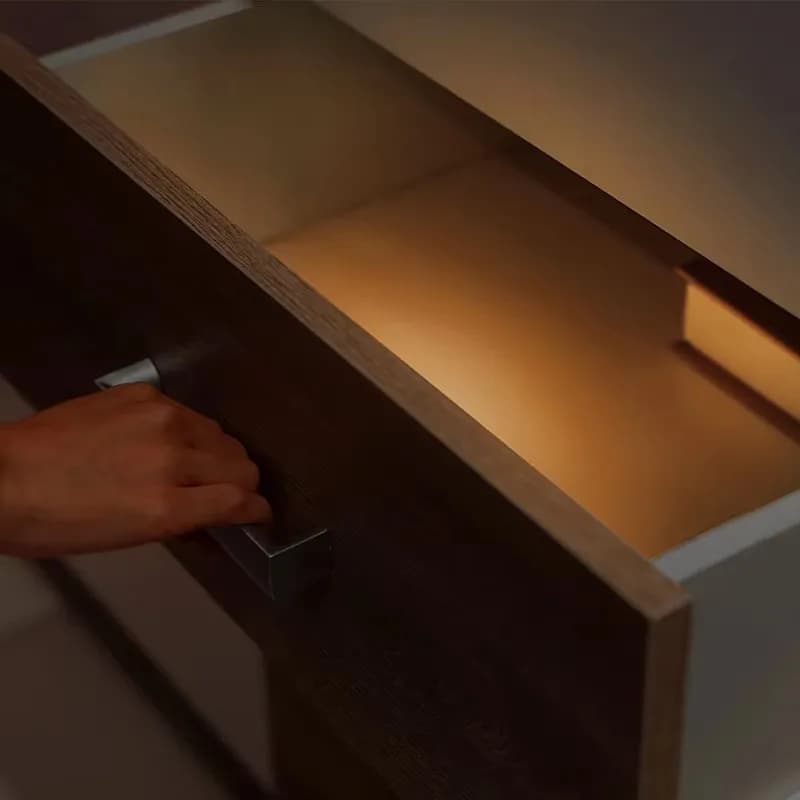 مصباح خزانة ييليت LED قابل لإعادة الشحن USB مستشعر الأشعة تحت الحمراء إضاءة ليلية للدرج خزانة المطبخ خزانة الملابس مصباح السرير - 2