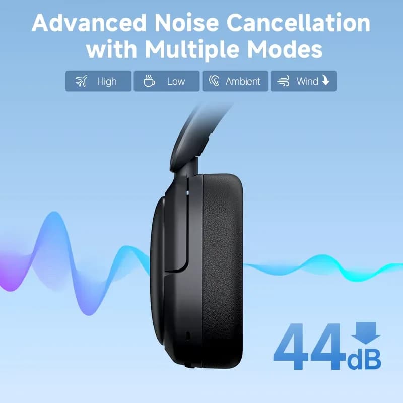 سماعات الرأس اللاسلكية إديفيير W800BT برو بلوتوث 5.4 سماعات الأذن فوق الأذن -44dB إلغاء الضوضاء النشط الصوت عالي الدقة 45 ساعة تشغيل - 3