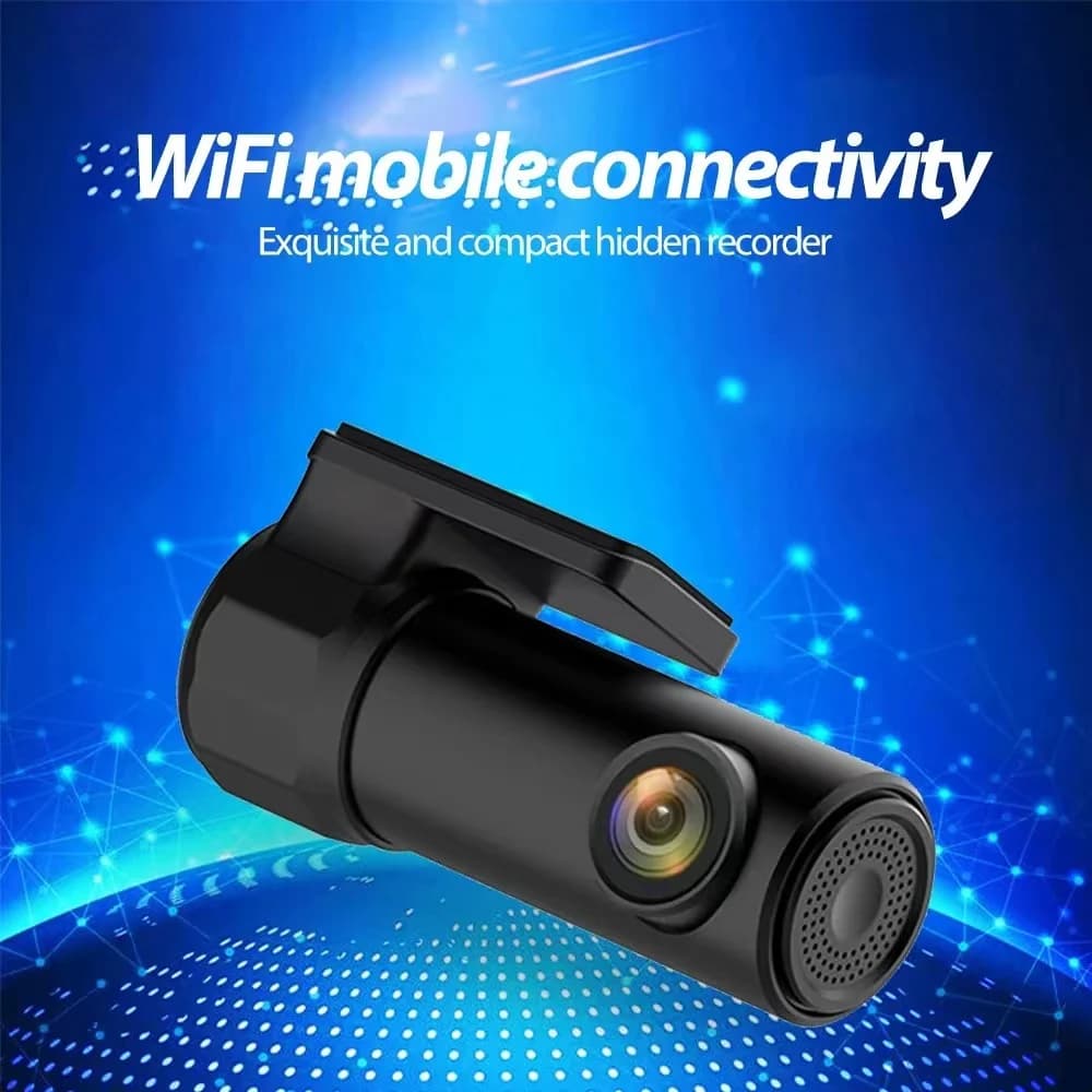 كاميرا سيارة ذكية بدقة HD1080P مع تطبيق تحكم واي فاي واتصال USB، مسجل فيديو برؤية ليلية - 3