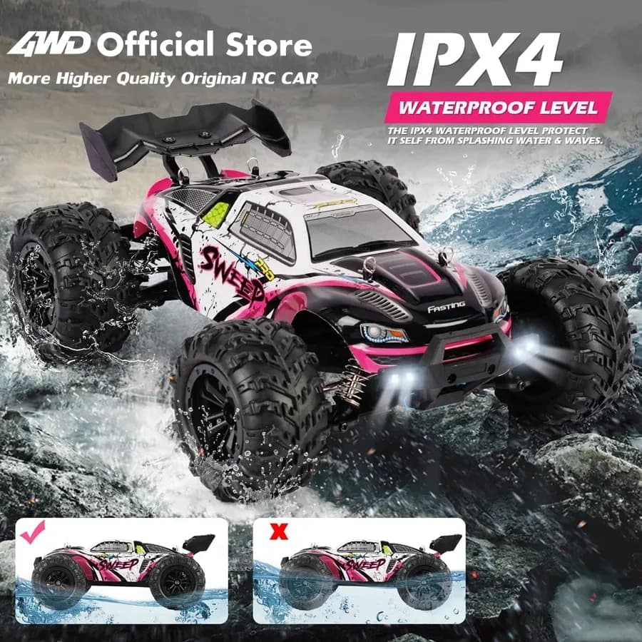 سيارة تحكم عن بعد 4WD للطرق الوعرة 4x4 سيارة RC عالية السرعة شاحنة باجي سوبر بدون فرشاة 50 أو 80 كم/ساعة سباق الانجراف السريع لعبة هدية - 2