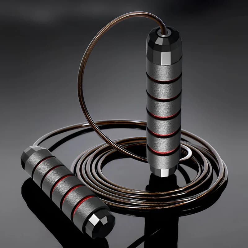 حبل قفز جديد من أسلاك الفولاذ القابل للتعديل - معدات لياقة بدنية منزلية خالية من التشابك