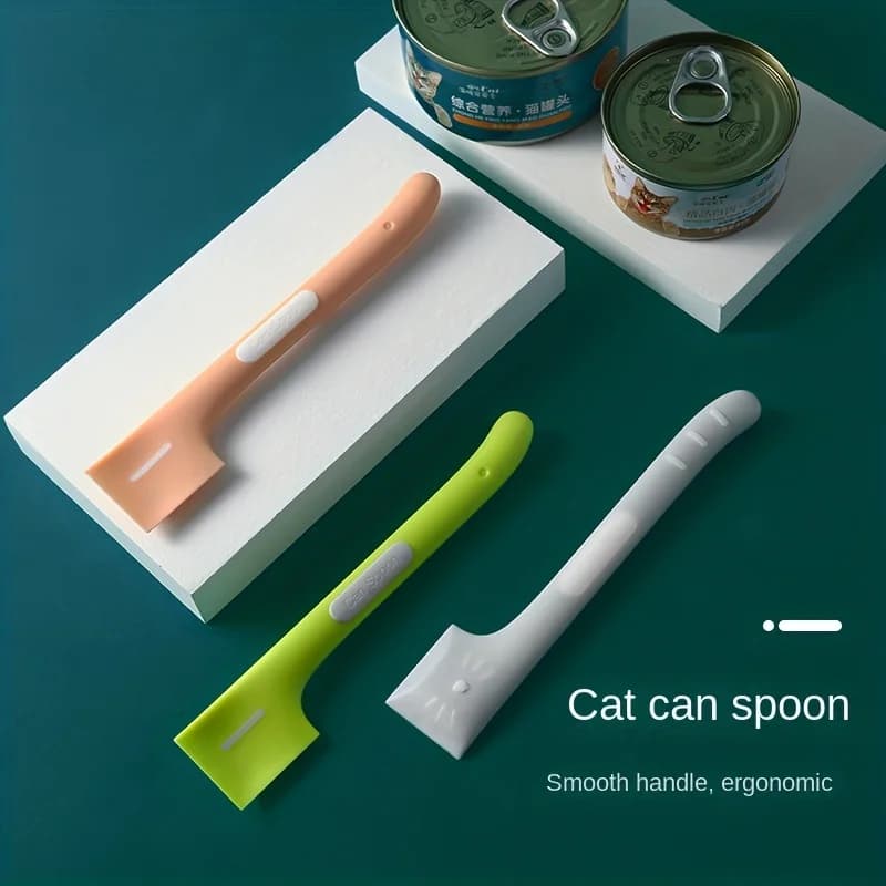 1 Piece of Cat Canned Spoon, Dog Wet Food, Pet Feeding Mixing, Long Handle Cat Spoon, Canned Opening, Pet Canned Spoon - 2